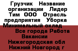 Грузчик › Название организации ­ Лидер Тим, ООО › Отрасль предприятия ­ Уборка › Минимальный оклад ­ 28 500 - Все города Работа » Вакансии   . Нижегородская обл.,Нижний Новгород г.